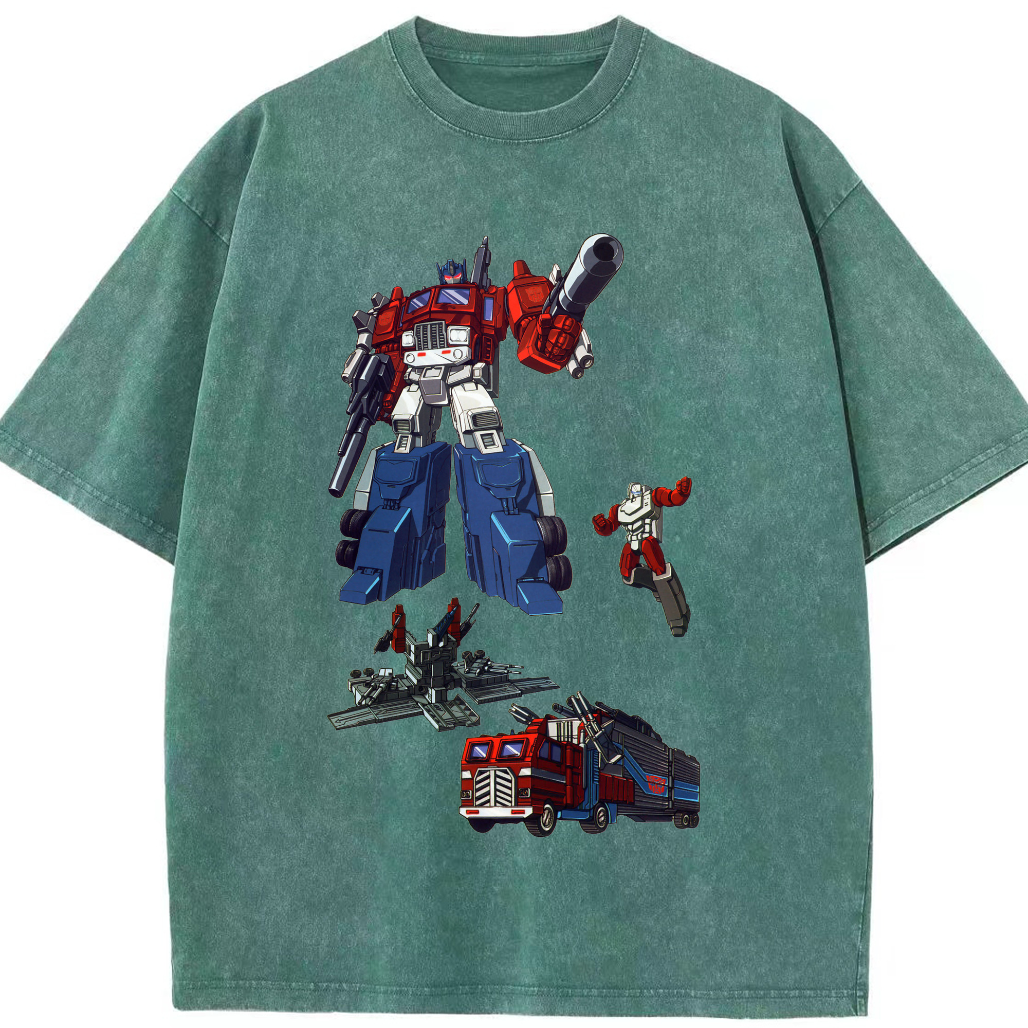 （画像用）  綿100% ヴィンテージ風 半袖Tシャツ（フロントプリント）